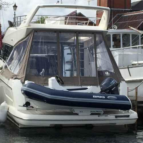 Dinghy davits and davit systems for inflatable boats